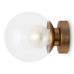 Wandleuchten|Badezimmer Lampe*Maytoni Spiegelleuchte Metall Glas Ø 15 cm in Gold G9 Modern