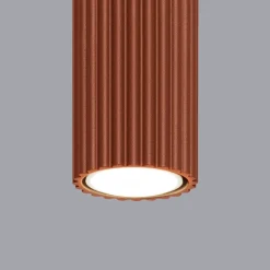Wohnzimmerlampen|Küchenlampen*Sollux Spot Lampe Decke Aufputz H: 30 cm Ø 6,5 cm Rot Alu GU10