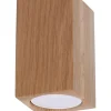 Sollux Spot Lampe Decke Holz klein H: 10 cm eckig GU10< Holzlampen|Moderne Lampen