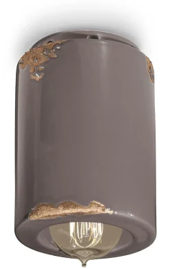 Wohnzimmerlampen|Keramiklampen*Ferroluce Spot Lampe Decke Keramik E14 Ø 8,5 cm Aufputz rund