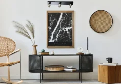 Deckenleuchten|Spots*Masterlight Spot Lampe 3-flammig Metall GU10 70 cm Schwarz Nickel