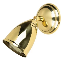 Giovanni Battista Spot Lampe klein Messing massiv E27 verstellbar< Wandleuchten|Flurlampen