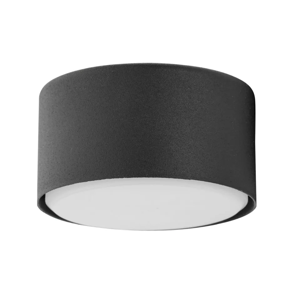 TK Lighting Spot Lampe rund klein Ø 8 cm flach Schwarz blendarm< Deckenleuchten|Flurlampen