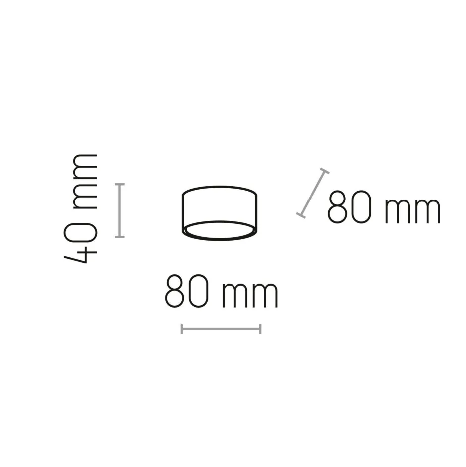 TK Lighting Spot Lampe rund klein Ø 8 cm flach Schwarz blendarm< Deckenleuchten|Flurlampen