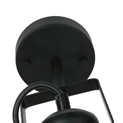 Wandleuchten|Flurlampen*Easylight Spot Lampe Schwarz Metall rund Retro DALLAS