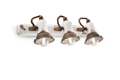 Ferroluce Spot Lampe Wand Metall Keramik E14 verstellbar LIVIA< Wohnzimmerlampen|Keramiklampen