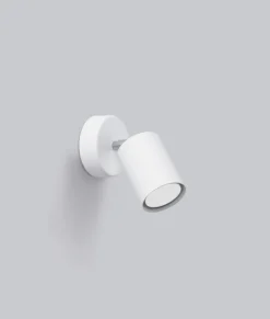Wohnzimmerlampen|Küchenlampen*Sollux Spot Lampe Wand Weiß klein H: 18,5 cm verstellbar GU10