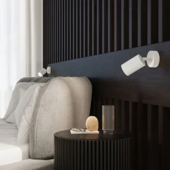 Flurlampen|Wohnzimmerlampen*Sollux Spot Lampe Weiß GU10 B: 8 cm klein Aluminium schwenkbar