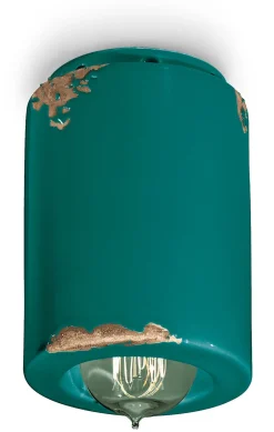 Ferroluce Spot Leuchte Decke Keramik Ø 8,5 cm Aufputz E14 rund< Wohnzimmerlampen|Keramiklampen