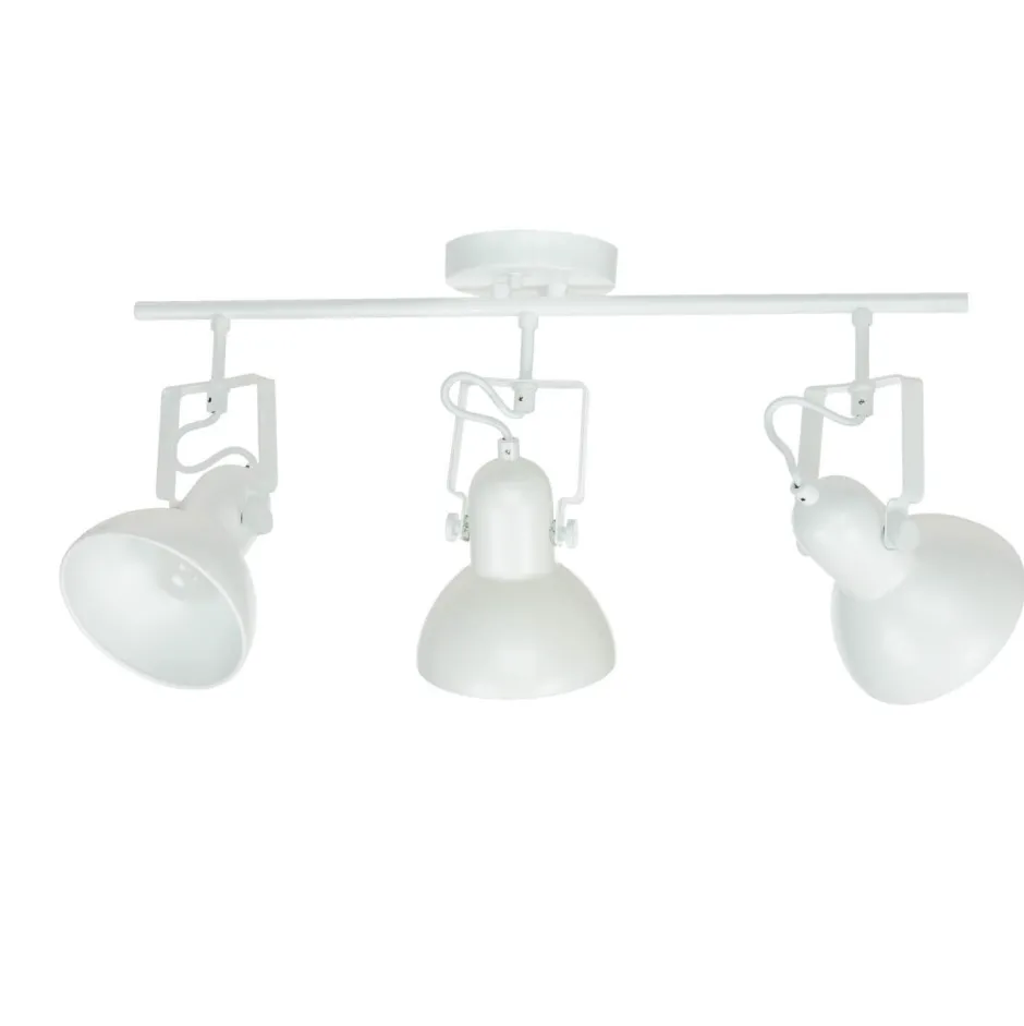 Retro Lampen|Bauhaus Lampen*Easylight Spot Leuchte Weiß Metall 3x E14 Retro praktisch