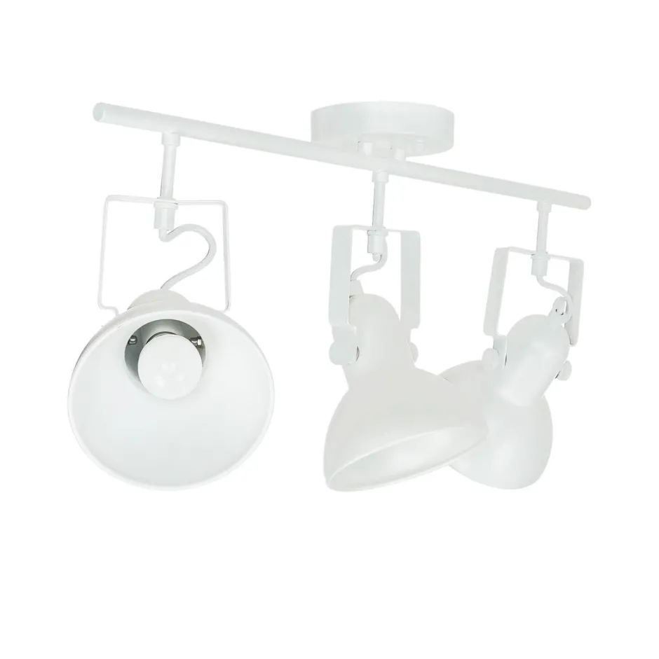 Retro Lampen|Bauhaus Lampen*Easylight Spot Leuchte Weiß Metall 3x E14 Retro praktisch