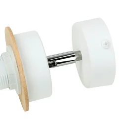 Spots|Wandleuchten*Lamkur Spot Leuchte Weiß Modern rund Holz Lampe