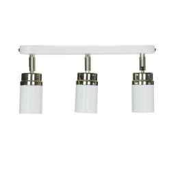 Moderne Lampen|Küchenlampen*Luminex Spot Strahler Decke Weiß Gold 3x GU10 Metall EVIE