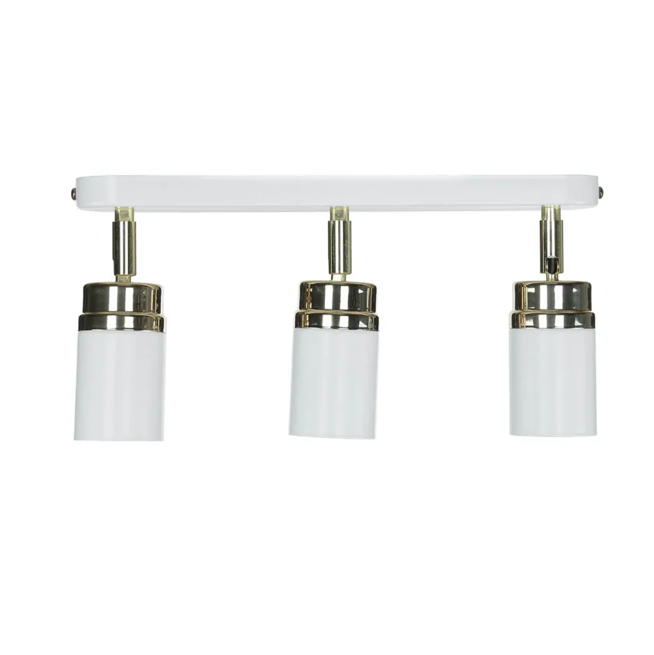 Moderne Lampen|Küchenlampen*Luminex Spot Strahler Decke Weiß Gold 3x GU10 Metall EVIE