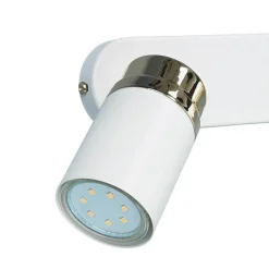 Moderne Lampen|Küchenlampen*Luminex Spot Strahler Decke Weiß Gold 3x GU10 Metall EVIE