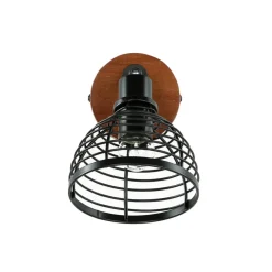 Holzlampen|Küchenlampen*Easylight Spot Strahler Holz Metall Retro Design E14 wohnlich