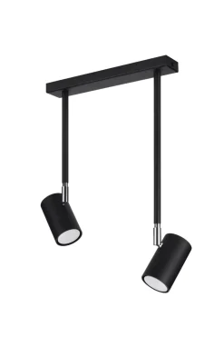 Sollux Spot Strahler Metall 2-flammig schwenkbar Schwarz GU10< Deckenleuchten|Esszimmer Lampen