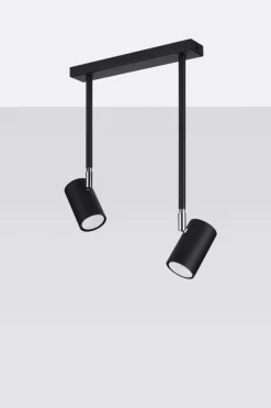 Sollux Spot Strahler Metall 2-flammig schwenkbar Schwarz GU10< Deckenleuchten|Esszimmer Lampen