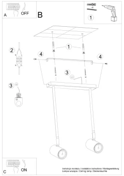 Sollux Spot Strahler Metall 2-flammig schwenkbar Schwarz GU10< Deckenleuchten|Esszimmer Lampen