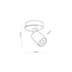 Spots|Wandleuchten*TK Lighting Spot Strahler Metall Holz schwenkbar Schwarz Natur GU10