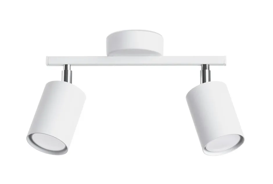 Deckenleuchten|Flurlampen*Sollux Spot Strahler Weiß Metall länglich 2-flammig 26 cm GU10