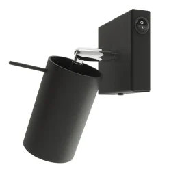 Sollux Spot Wand Schwarz verstellbar B: 8 cm klein Metall GU10< Wohnzimmerlampen|Moderne Lampen