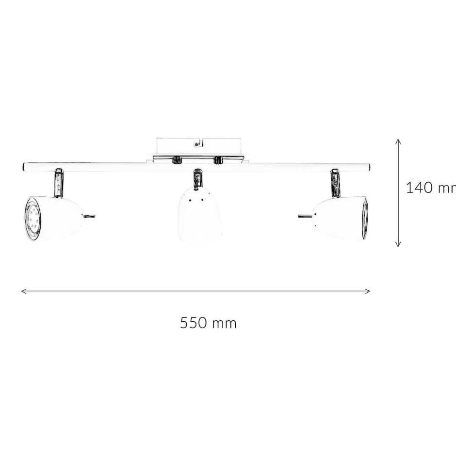Luminex Spotstrahler in Weiß 3-flmg< Deckenleuchten|Flurlampen