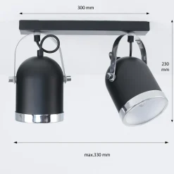 Luminex Spotstrahler NEO in Schwarz 2-flmg< Deckenleuchten|Flurlampen