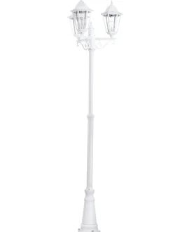 Rustikale Lampen|Wegeleuchten*Eglo Standleuchte Außen Navedo Weiß 3-Flmg