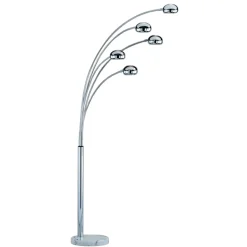 Moderne Lampen|Retro Lampen*Trio Reality Standleuchte FIVE FINGERS Ø35cm 5-flmg