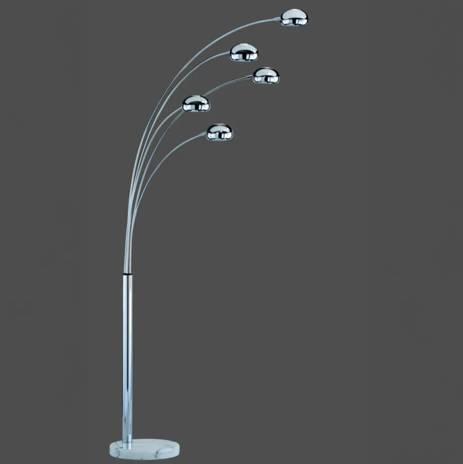 Moderne Lampen|Retro Lampen*Trio Reality Standleuchte FIVE FINGERS Ø35cm 5-flmg