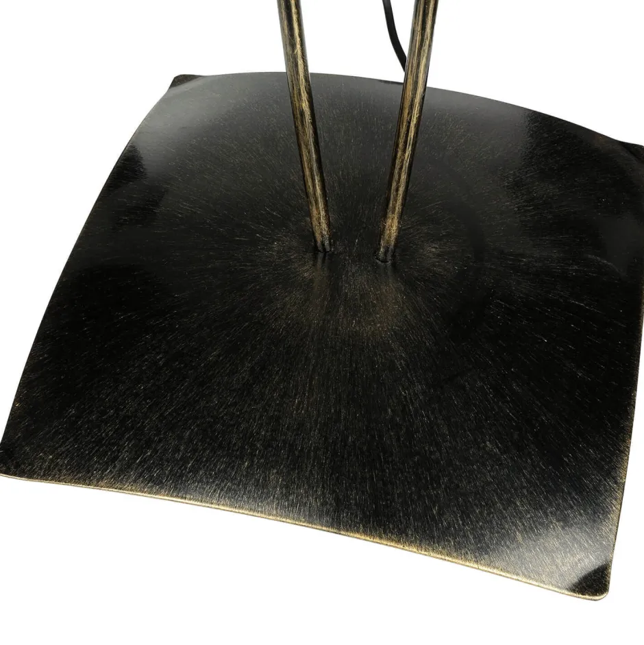 Rustikale Lampen|Glaslampen*Luminex Standleuchte KORFU in Messing Antik 2-flmg