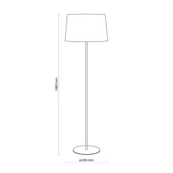 Bauhaus Lampen|Stehlampen*TK Lighting Standleuchte Maja Weiß Schlicht