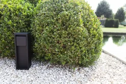 Metall Lampen*Eco-Light Steckdosensäule Schwarz 24 cm max 3500 W IP54 Aluminium