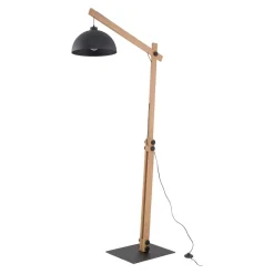 Lampen Aus Aller Welt|Holzlampen*TK Lighting Stehlampe 180 cm hoch E27 verstellbar Holz Metall