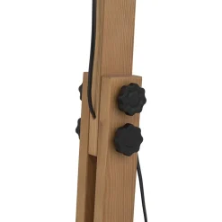 Lampen Aus Aller Welt|Holzlampen*TK Lighting Stehlampe 180 cm hoch E27 verstellbar Holz Metall