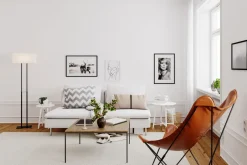 Wohnzimmerlampen|Stofflampen*By Rydéns Stehlampe 150 cm klein Schwarz Weiß eckig Stoff Metall E27