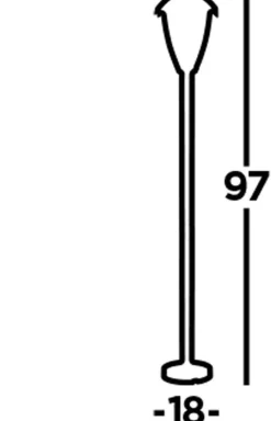 Searchlight Stehlampe außen IP44 Anthrazit E27 97 cm Aluminium< Metall Lampen|Wegeleuchten