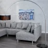 Invicta Interior Stehlampe 200cm Retro Wohnzimmer Leuchte Schwarz< Designerlampen|Stehlampen