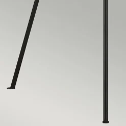 Elstead Stehlampe Dreibein in Rost Weiß 140cm klein Metall Stoff< Moderne Lampen|Stofflampen