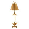 Moderne Lampen|Designerlampen*Elstead Stehlampe ELIF in Blattgold H:76cm Bodenlampe