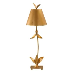 Moderne Lampen|Designerlampen*Elstead Stehlampe ELIF in Blattgold H:76cm Bodenlampe