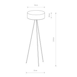 Bürolampen|Stofflampen*Nowodvorski Stehlampe 3-flammig Grau Schwarz E27 154 cm Dreibein