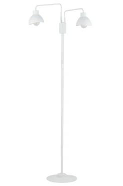 Sigma Stehlampe 2-flammig Weiß Metall Lesen E27 162 cm hoch< Moderne Lampen|Stehlampen