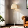 Jupiter Stehlampe GANARA 158cm Barock Muster Shabby Gold< Stofflampen|Shabby Chic Lampen