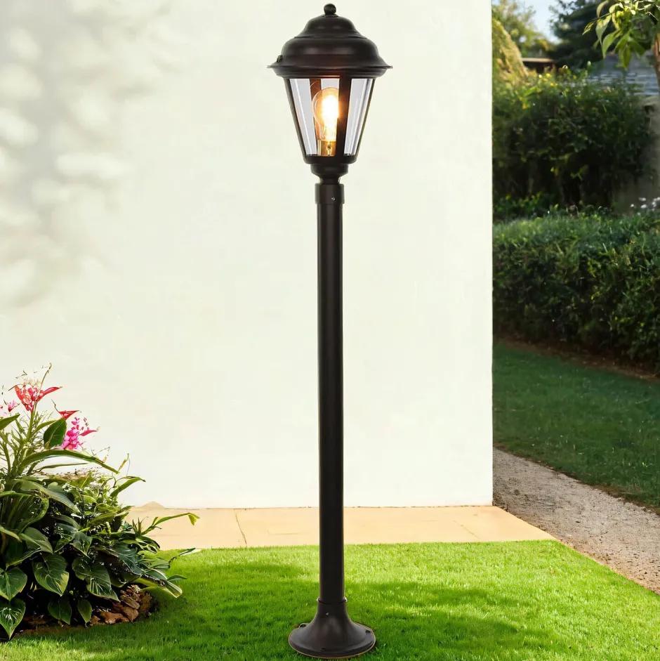 Rustikale Lampen|Messinglampen*Lido Stehlampe Garten 100 cm Messing Rostbraun Rustikal