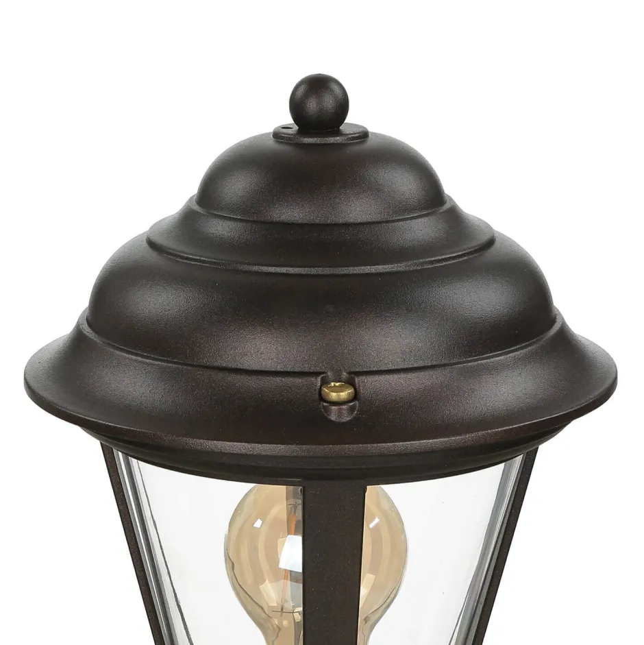 Rustikale Lampen|Messinglampen*Lido Stehlampe Garten 100 cm Messing Rostbraun Rustikal