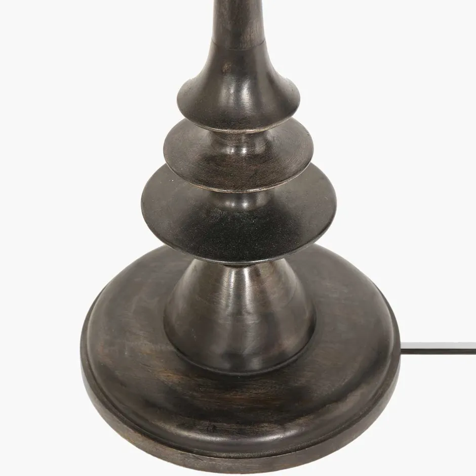 Steinhauer Stehlampe Holz Leinen Schwarz Grün 153 cm E27 blendarm< Lampen Aus Aller Welt|Holzlampen