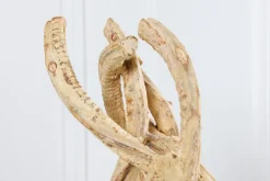 Bürolampen|Holzlampen*Invicta Interior Stehlampe Holz Schwarz Natur 151 cm LED GU10 inklusive