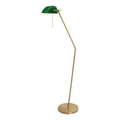 Giovanni Battista Stehlampe in Bronze hell Grün E27 146 cm Echt-Messing Glas< Badezimmer Lampe|Bürolampen